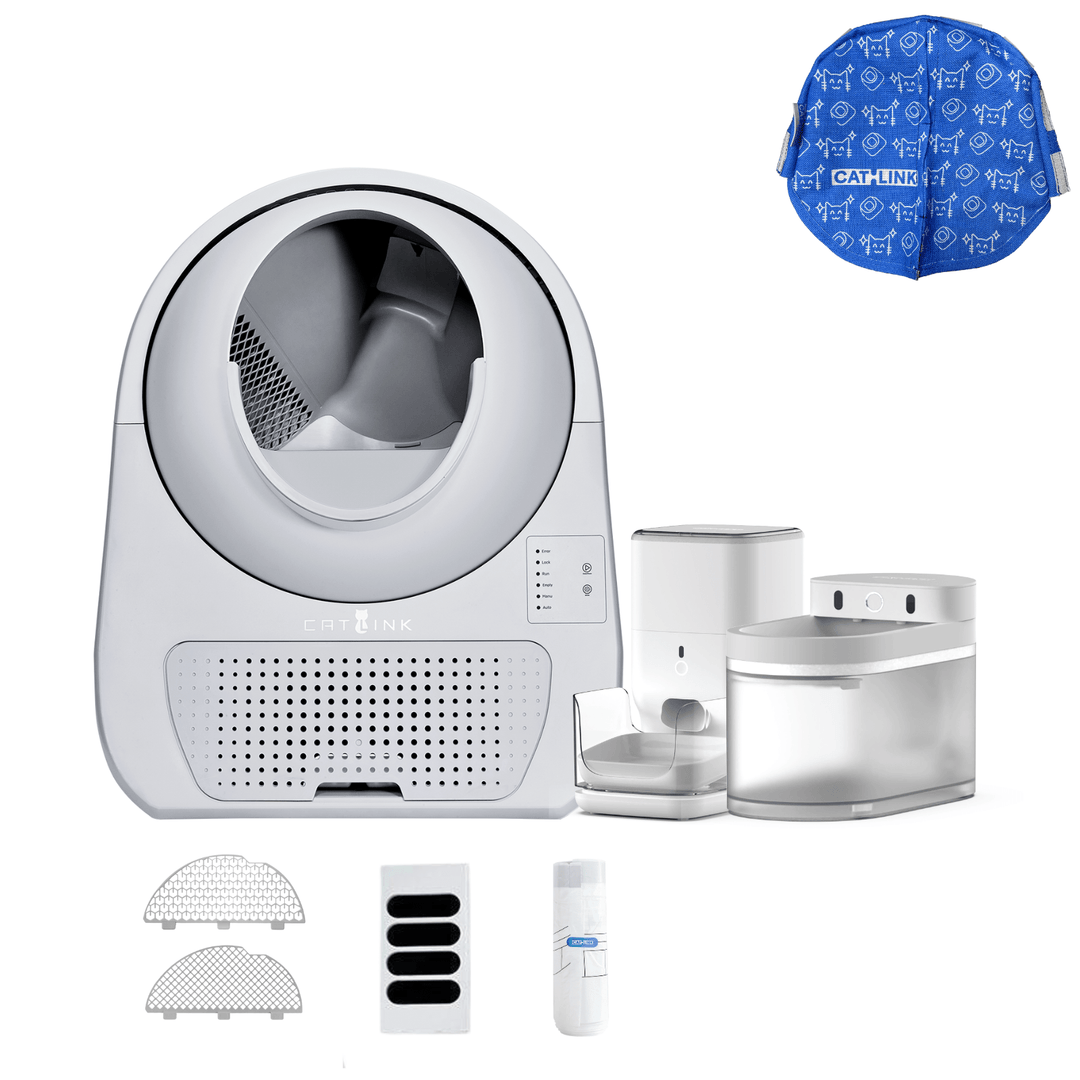 Litter Box, Feeder & Water Fountain Complete Set - Catlink EU