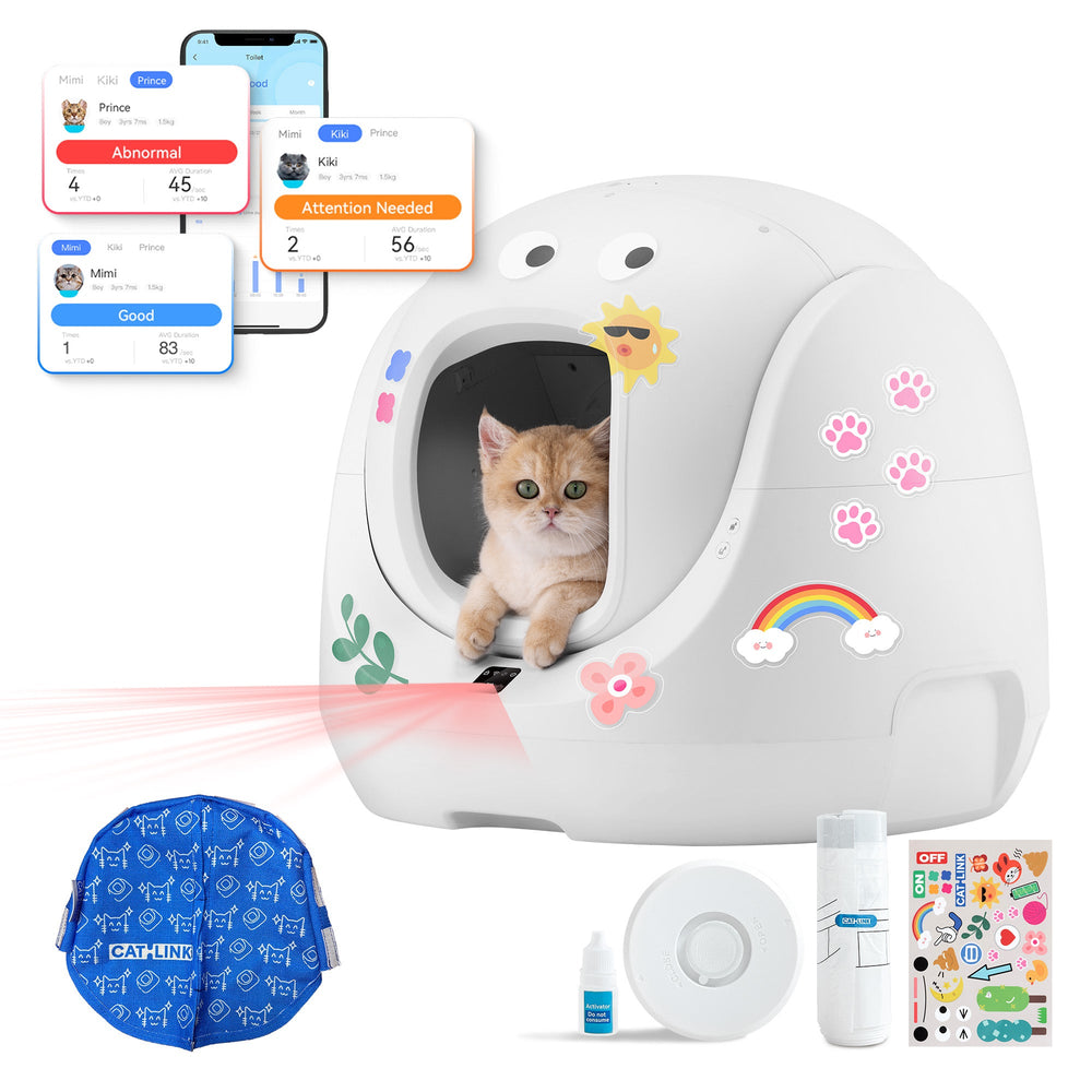 Pre - order:Catlink Baymax (White) Self - Cleaning Litter Box - Catlink EU