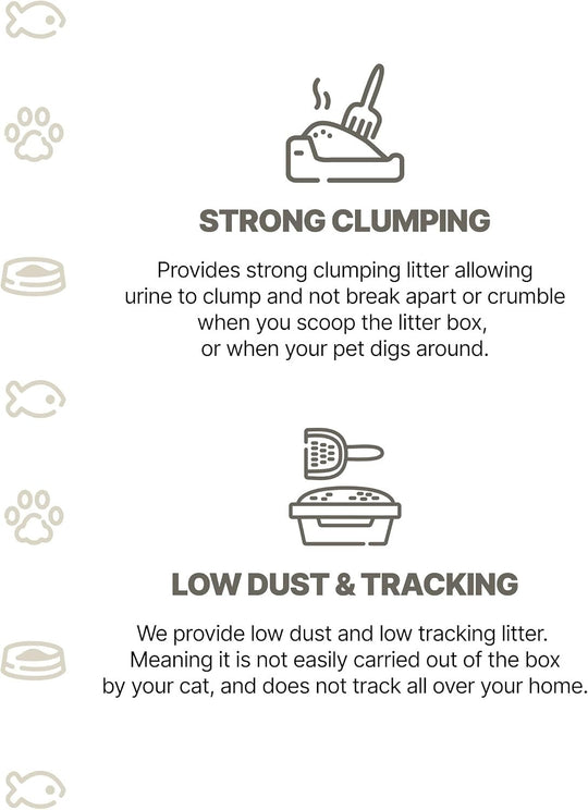 White Pure Paws Premium Bentonite Cat Litter – 99.5% Dust-Free & Strong Clumping - Catlink EU