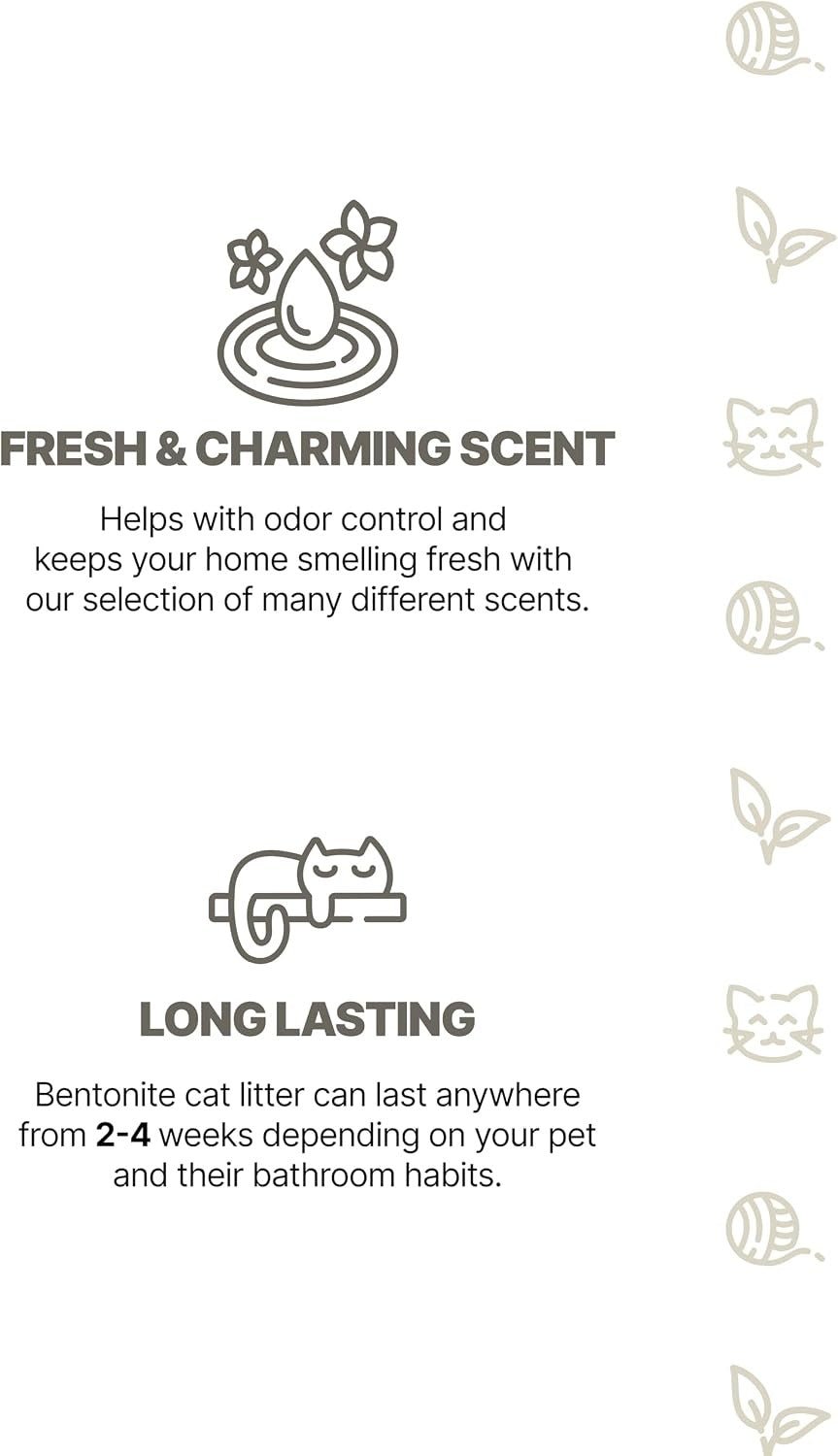 White Pure Paws Premium Bentonite Cat Litter – 99.5% Dust-Free & Strong Clumping - Catlink EU