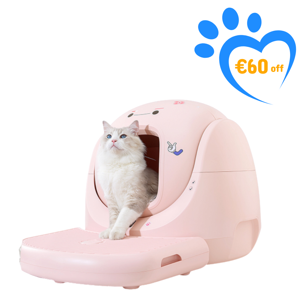Catlink Baymax (White/ Pink) Self-Cleaning Litter Box