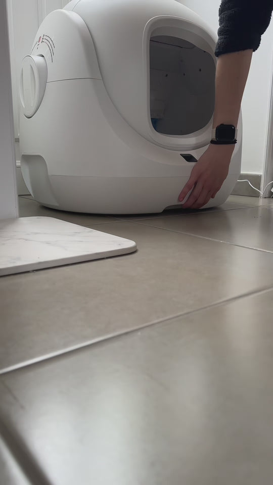 Cutie de nisip autopcurățitoare Catlink Baymax (Alb/Roz)