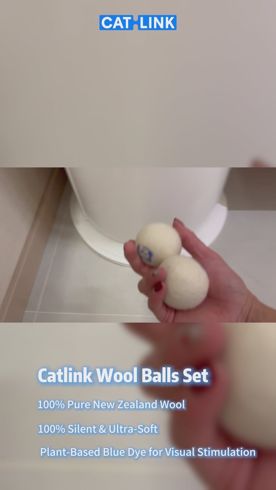 Set bile de lână Catlink - Jucărie pentru pisici