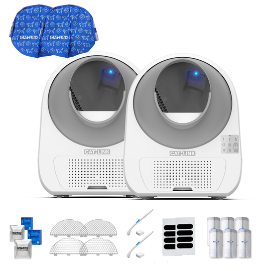 Pack Double Propre - Deux bacs à litière autonettoyants