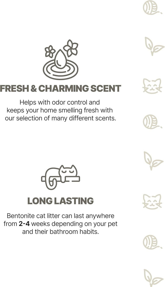 White Pure Paws Premium Bentonite Cat Litter – 99.5% Dust-Free & Strong Clumping