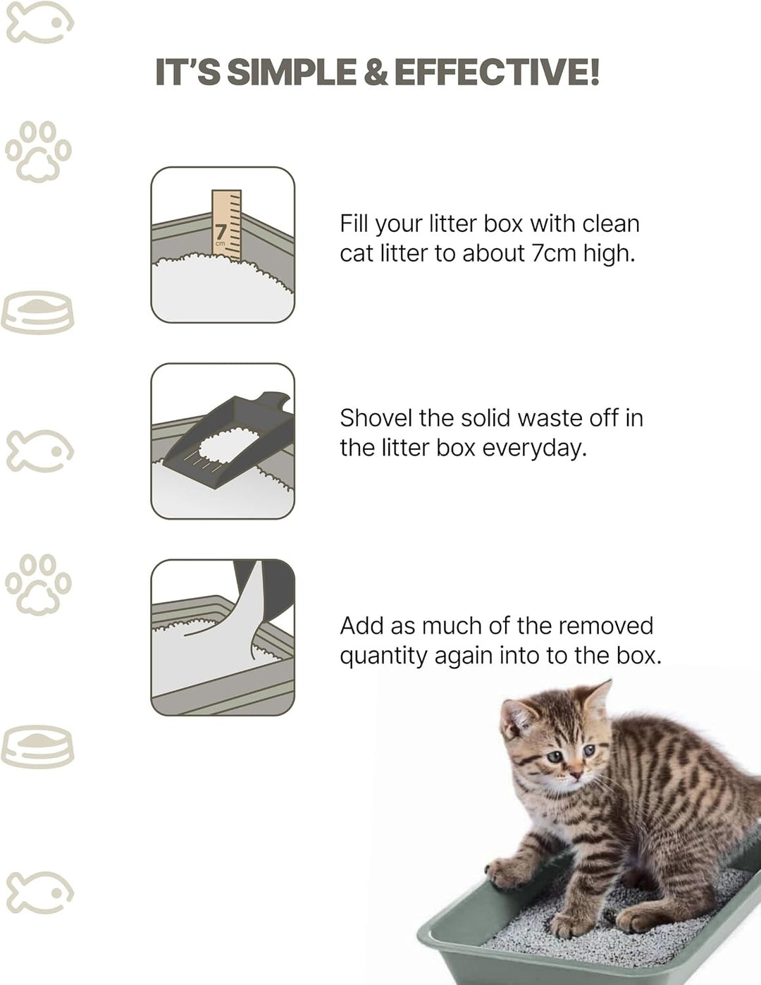 White Pure Paws Premium Bentonite Cat Litter – 99.5% Dust-Free & Strong Clumping